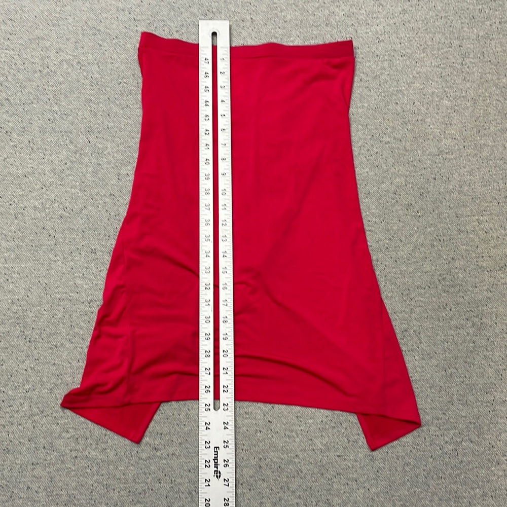 Leith Women’s Red Ruffle Ruched Pencil Skirt - Picture 4 of 8